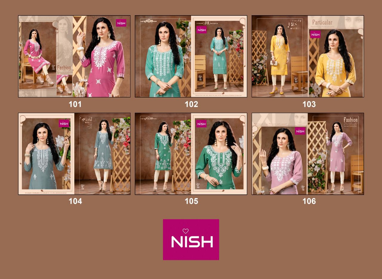 Nish Kiss Me Ethnic Wear Latest Designer Fancy Kurti With Bottom Collection